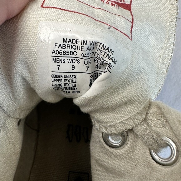 Converse Chuck Taylor All Star Mens 7 Womens 9 Two Tone Sand High Top - Picture 6 of 10